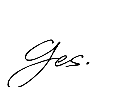 How to make Ges. signature? Antro_Vectra_Bolder is a professional autograph style. Create handwritten signature for Ges. name. Ges. signature style 7 images and pictures png