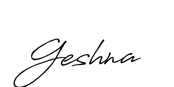 Make a beautiful signature design for name Geshna. With this signature (Antro_Vectra_Bolder) style, you can create a handwritten signature for free. Geshna signature style 7 images and pictures png