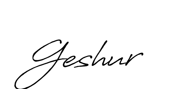 Use a signature maker to create a handwritten signature online. With this signature software, you can design (Antro_Vectra_Bolder) your own signature for name Geshur. Geshur signature style 7 images and pictures png