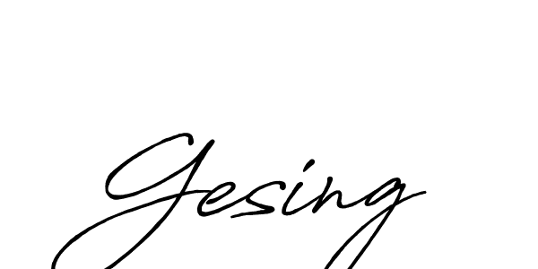 Create a beautiful signature design for name Gesing. With this signature (Antro_Vectra_Bolder) fonts, you can make a handwritten signature for free. Gesing signature style 7 images and pictures png