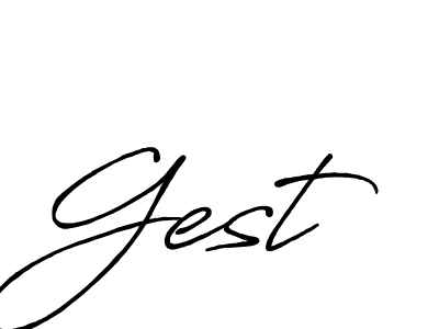 Design your own signature with our free online signature maker. With this signature software, you can create a handwritten (Antro_Vectra_Bolder) signature for name Gest. Gest signature style 7 images and pictures png