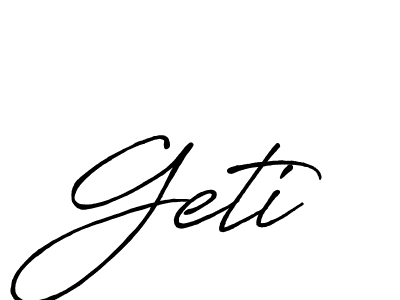 You should practise on your own different ways (Antro_Vectra_Bolder) to write your name (Geti) in signature. don't let someone else do it for you. Geti signature style 7 images and pictures png