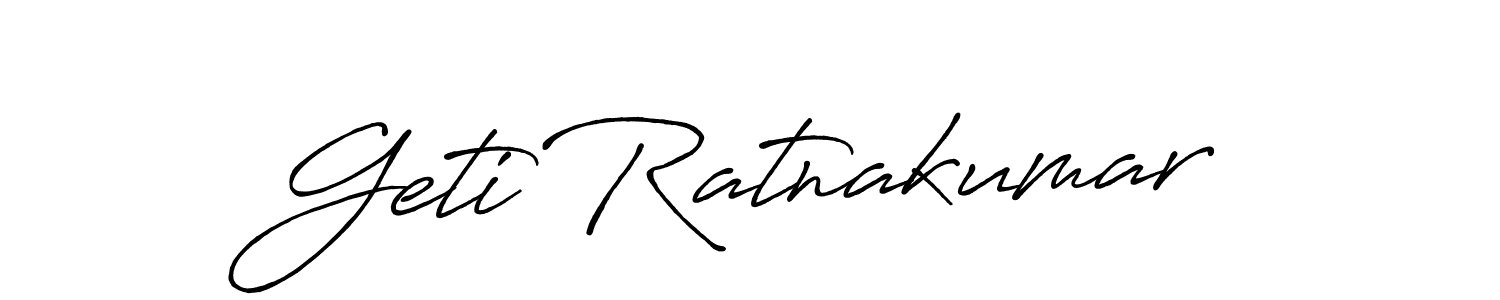 It looks lik you need a new signature style for name Geti Ratnakumar. Design unique handwritten (Antro_Vectra_Bolder) signature with our free signature maker in just a few clicks. Geti Ratnakumar signature style 7 images and pictures png