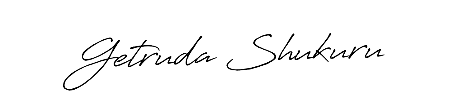 How to Draw Getruda Shukuru signature style? Antro_Vectra_Bolder is a latest design signature styles for name Getruda Shukuru. Getruda Shukuru signature style 7 images and pictures png