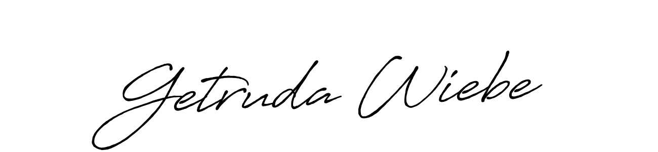 Use a signature maker to create a handwritten signature online. With this signature software, you can design (Antro_Vectra_Bolder) your own signature for name Getruda Wiebe. Getruda Wiebe signature style 7 images and pictures png