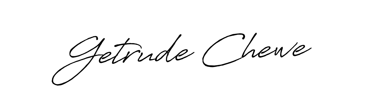 Create a beautiful signature design for name Getrude Chewe. With this signature (Antro_Vectra_Bolder) fonts, you can make a handwritten signature for free. Getrude Chewe signature style 7 images and pictures png