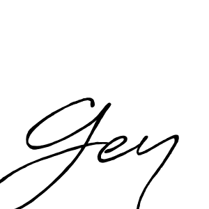 Make a beautiful signature design for name Gey. With this signature (Antro_Vectra_Bolder) style, you can create a handwritten signature for free. Gey signature style 7 images and pictures png