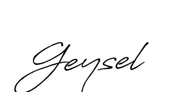 Design your own signature with our free online signature maker. With this signature software, you can create a handwritten (Antro_Vectra_Bolder) signature for name Geysel. Geysel signature style 7 images and pictures png