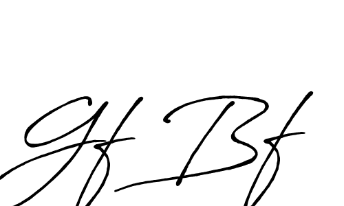 Use a signature maker to create a handwritten signature online. With this signature software, you can design (Antro_Vectra_Bolder) your own signature for name Gf Bf. Gf Bf signature style 7 images and pictures png