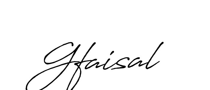 How to make Gfaisal signature? Antro_Vectra_Bolder is a professional autograph style. Create handwritten signature for Gfaisal name. Gfaisal signature style 7 images and pictures png