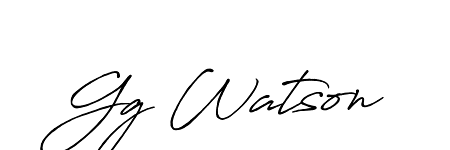 Make a beautiful signature design for name Gg Watson. With this signature (Antro_Vectra_Bolder) style, you can create a handwritten signature for free. Gg Watson signature style 7 images and pictures png