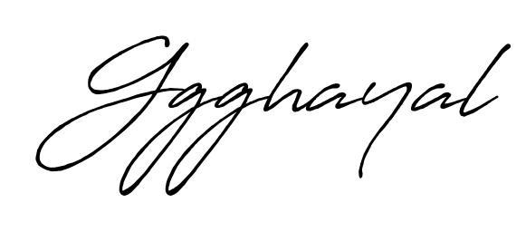 Looking for an artistic signature for Ggghayal? The Antro_Vectra_Bolder calligraphy style gives a sophisticated flow suitable for business cards and emails. Ggghayal signature style 7 images and pictures png