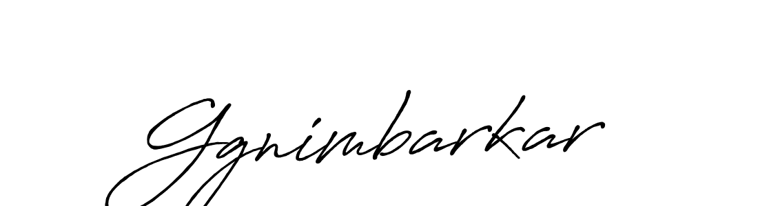 Make a beautiful signature design for name Ggnimbarkar. With this signature (Antro_Vectra_Bolder) style, you can create a handwritten signature for free. Ggnimbarkar signature style 7 images and pictures png