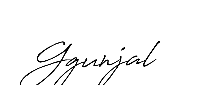 Create a beautiful signature design for name Ggunjal. With this signature (Antro_Vectra_Bolder) fonts, you can make a handwritten signature for free. Ggunjal signature style 7 images and pictures png