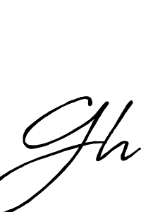 Design your own signature with our free online signature maker. With this signature software, you can create a handwritten (Antro_Vectra_Bolder) signature for name Gh. Gh signature style 7 images and pictures png