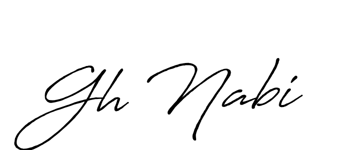 How to make Gh Nabi name signature. Use Antro_Vectra_Bolder style for creating short signs online. This is the latest handwritten sign. Gh Nabi signature style 7 images and pictures png