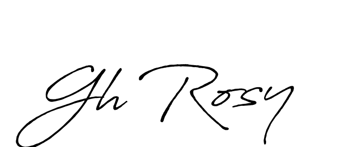 Make a beautiful signature design for name Gh Rosy. With this signature (Antro_Vectra_Bolder) style, you can create a handwritten signature for free. Gh Rosy signature style 7 images and pictures png