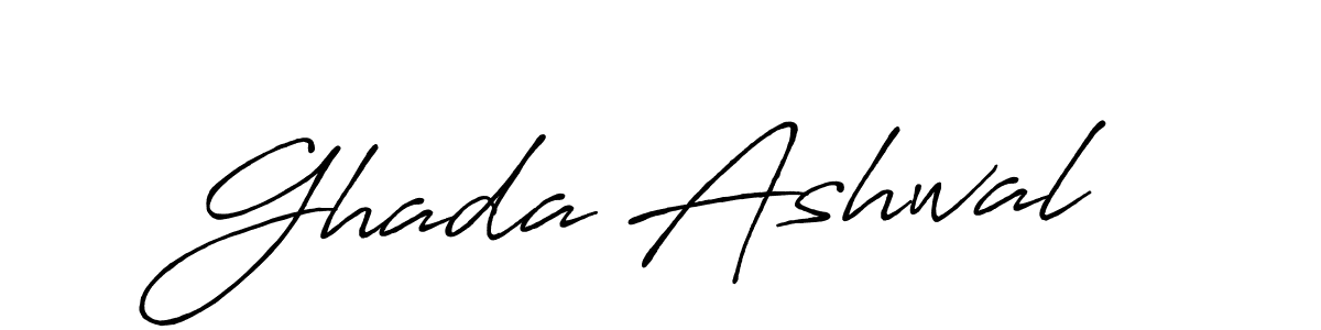 Design your own signature with our free online signature maker. With this signature software, you can create a handwritten (Antro_Vectra_Bolder) signature for name Ghada Ashwal. Ghada Ashwal signature style 7 images and pictures png