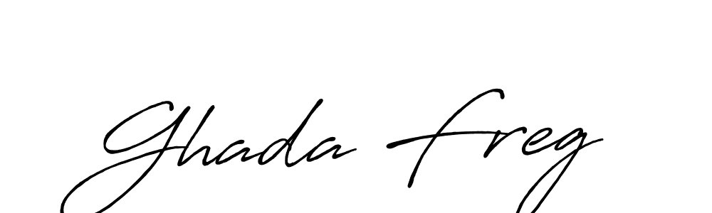 Use a signature maker to create a handwritten signature online. With this signature software, you can design (Antro_Vectra_Bolder) your own signature for name Ghada Freg. Ghada Freg signature style 7 images and pictures png