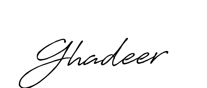 You should practise on your own different ways (Antro_Vectra_Bolder) to write your name (Ghadeer) in signature. don't let someone else do it for you. Ghadeer signature style 7 images and pictures png