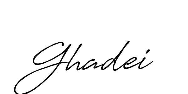 How to make Ghadei signature? Antro_Vectra_Bolder is a professional autograph style. Create handwritten signature for Ghadei name. Ghadei signature style 7 images and pictures png