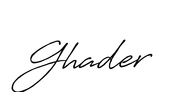 Design your own signature with our free online signature maker. With this signature software, you can create a handwritten (Antro_Vectra_Bolder) signature for name Ghader. Ghader signature style 7 images and pictures png