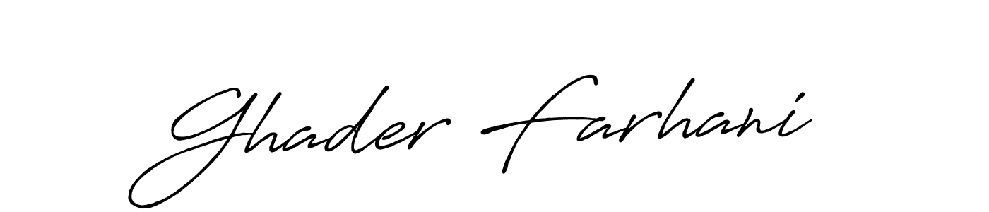 How to make Ghader Farhani signature? Antro_Vectra_Bolder is a professional autograph style. Create handwritten signature for Ghader Farhani name. Ghader Farhani signature style 7 images and pictures png