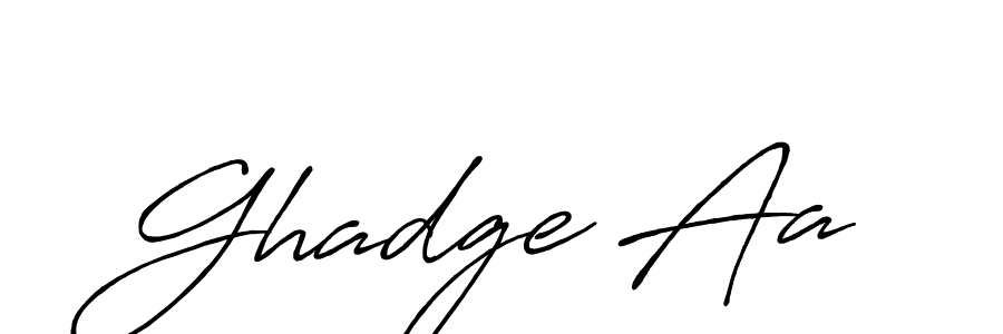 Also we have Ghadge Aa name is the best signature style. Create professional handwritten signature collection using Antro_Vectra_Bolder autograph style. Ghadge Aa signature style 7 images and pictures png