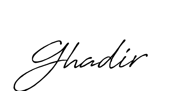 Also we have Ghadir name is the best signature style. Create professional handwritten signature collection using Antro_Vectra_Bolder autograph style. Ghadir signature style 7 images and pictures png