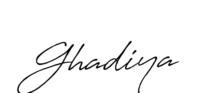 How to make Ghadiya signature? Antro_Vectra_Bolder is a professional autograph style. Create handwritten signature for Ghadiya name. Ghadiya signature style 7 images and pictures png