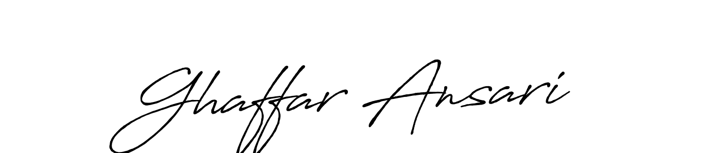 Design your own signature with our free online signature maker. With this signature software, you can create a handwritten (Antro_Vectra_Bolder) signature for name Ghaffar Ansari. Ghaffar Ansari signature style 7 images and pictures png