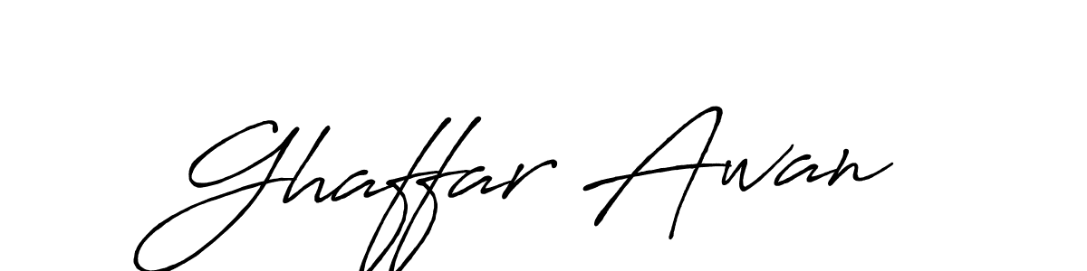 Design your own signature with our free online signature maker. With this signature software, you can create a handwritten (Antro_Vectra_Bolder) signature for name Ghaffar Awan. Ghaffar Awan signature style 7 images and pictures png