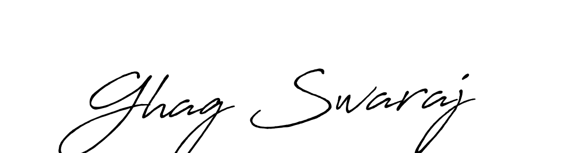 How to make Ghag Swaraj signature? Antro_Vectra_Bolder is a professional autograph style. Create handwritten signature for Ghag Swaraj name. Ghag Swaraj signature style 7 images and pictures png