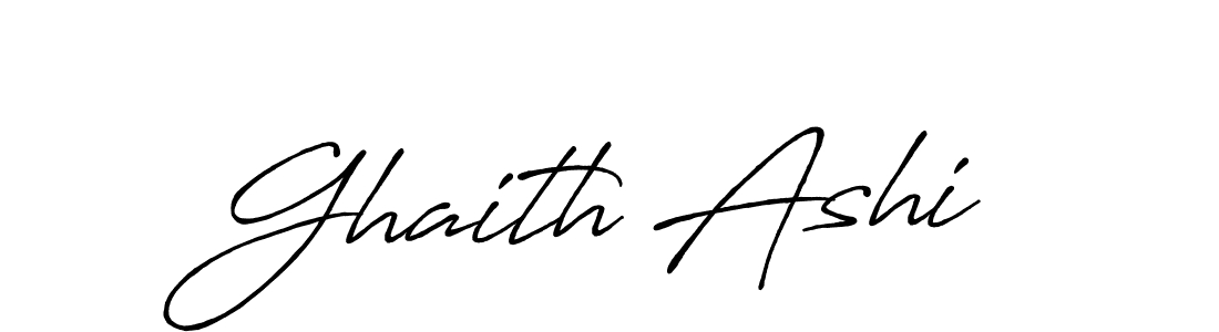 Ghaith Ashi stylish signature style. Best Handwritten Sign (Antro_Vectra_Bolder) for my name. Handwritten Signature Collection Ideas for my name Ghaith Ashi. Ghaith Ashi signature style 7 images and pictures png