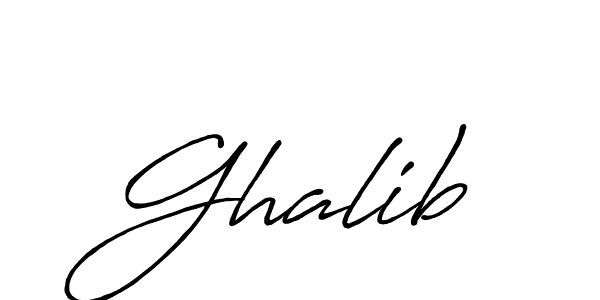 The best way (Antro_Vectra_Bolder) to make a short signature is to pick only two or three words in your name. The name Ghalib include a total of six letters. For converting this name. Ghalib signature style 7 images and pictures png