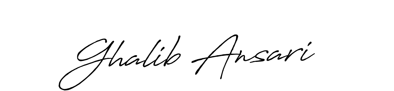 The best way (Antro_Vectra_Bolder) to make a short signature is to pick only two or three words in your name. The name Ghalib Ansari include a total of six letters. For converting this name. Ghalib Ansari signature style 7 images and pictures png