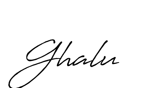 Make a beautiful signature design for name Ghalu. With this signature (Antro_Vectra_Bolder) style, you can create a handwritten signature for free. Ghalu signature style 7 images and pictures png
