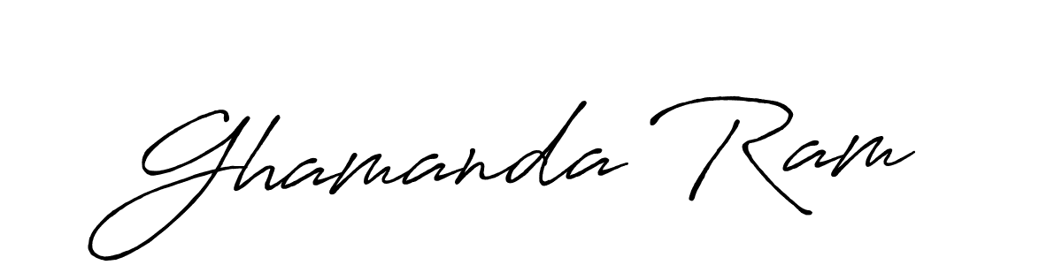 Design your own signature with our free online signature maker. With this signature software, you can create a handwritten (Antro_Vectra_Bolder) signature for name Ghamanda Ram. Ghamanda Ram signature style 7 images and pictures png