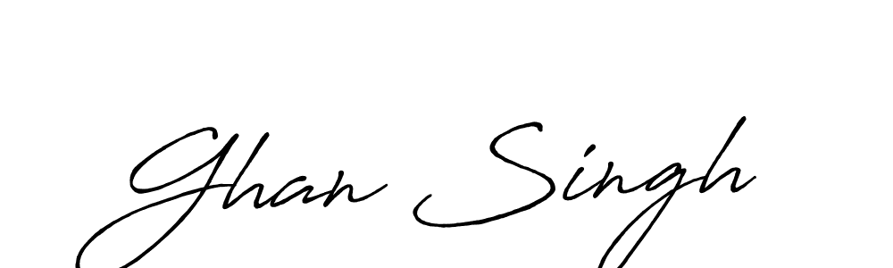 Make a beautiful signature design for name Ghan Singh. With this signature (Antro_Vectra_Bolder) style, you can create a handwritten signature for free. Ghan Singh signature style 7 images and pictures png