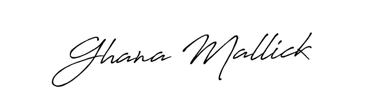 Create a beautiful signature design for name Ghana Mallick. With this signature (Antro_Vectra_Bolder) fonts, you can make a handwritten signature for free. Ghana Mallick signature style 7 images and pictures png