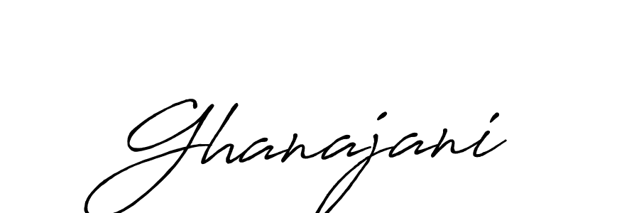 How to make Ghanajani signature? Antro_Vectra_Bolder is a professional autograph style. Create handwritten signature for Ghanajani name. Ghanajani signature style 7 images and pictures png