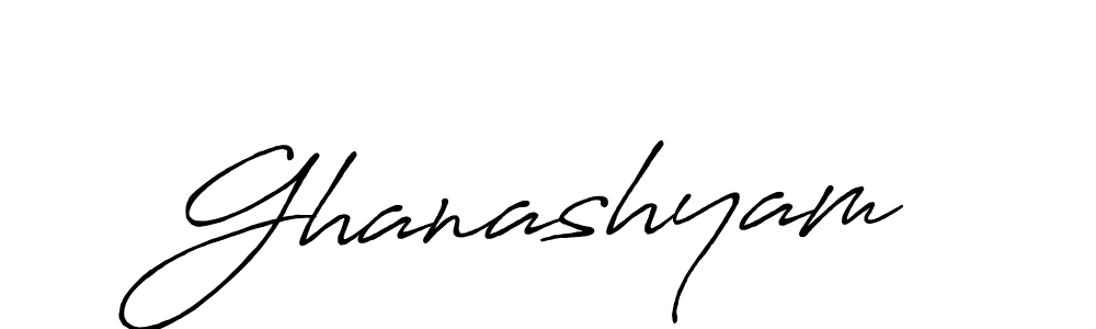 Ghanashyam stylish signature style. Best Handwritten Sign (Antro_Vectra_Bolder) for my name. Handwritten Signature Collection Ideas for my name Ghanashyam. Ghanashyam signature style 7 images and pictures png