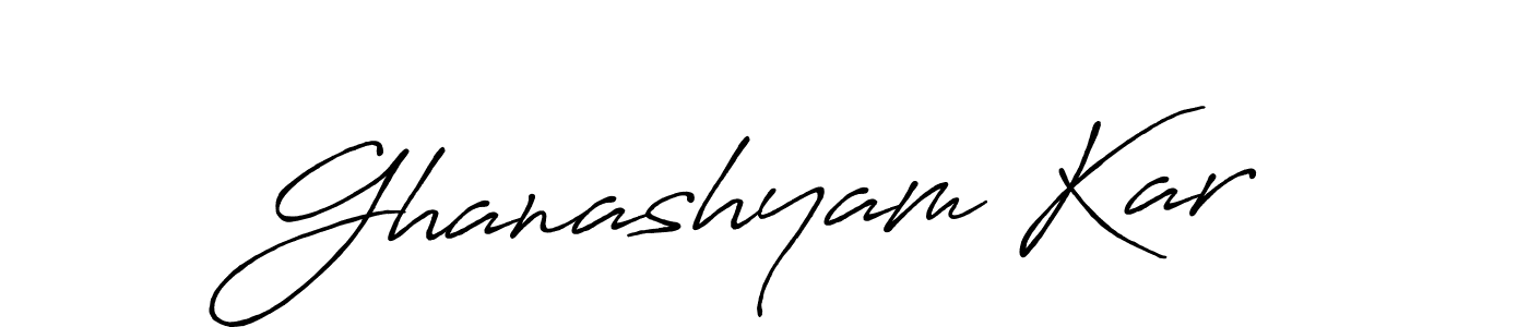 Antro_Vectra_Bolder is a professional signature style that is perfect for those who want to add a touch of class to their signature. It is also a great choice for those who want to make their signature more unique. Get Ghanashyam Kar name to fancy signature for free. Ghanashyam Kar signature style 7 images and pictures png