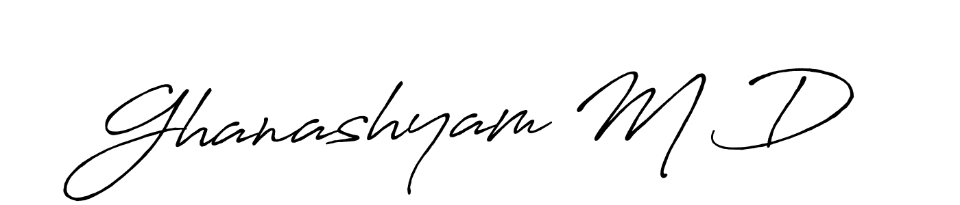 Antro_Vectra_Bolder is a professional signature style that is perfect for those who want to add a touch of class to their signature. It is also a great choice for those who want to make their signature more unique. Get Ghanashyam M D name to fancy signature for free. Ghanashyam M D signature style 7 images and pictures png