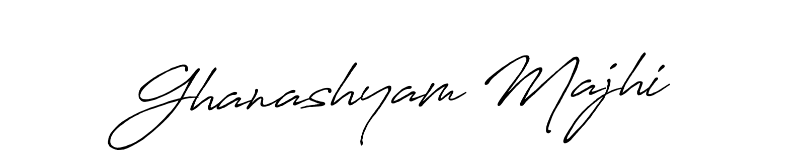 Create a beautiful signature design for name Ghanashyam Majhi. With this signature (Antro_Vectra_Bolder) fonts, you can make a handwritten signature for free. Ghanashyam Majhi signature style 7 images and pictures png