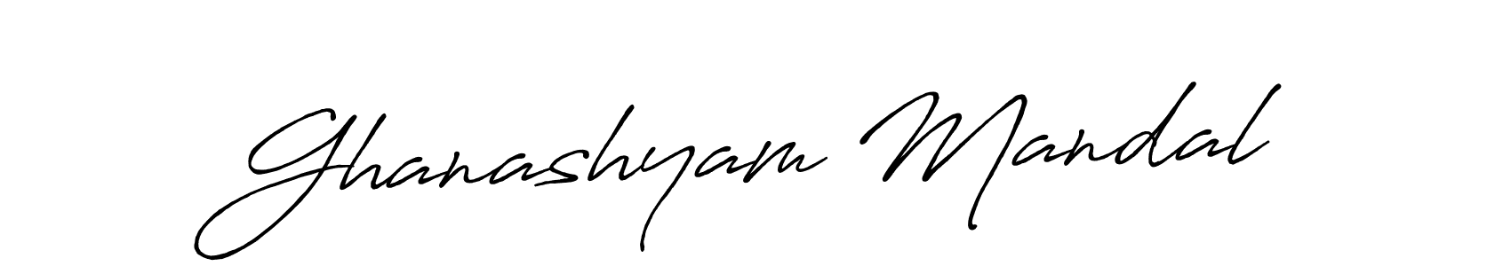 Use a signature maker to create a handwritten signature online. With this signature software, you can design (Antro_Vectra_Bolder) your own signature for name Ghanashyam Mandal. Ghanashyam Mandal signature style 7 images and pictures png