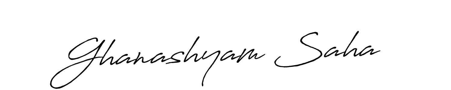 Make a beautiful signature design for name Ghanashyam Saha. Use this online signature maker to create a handwritten signature for free. Ghanashyam Saha signature style 7 images and pictures png