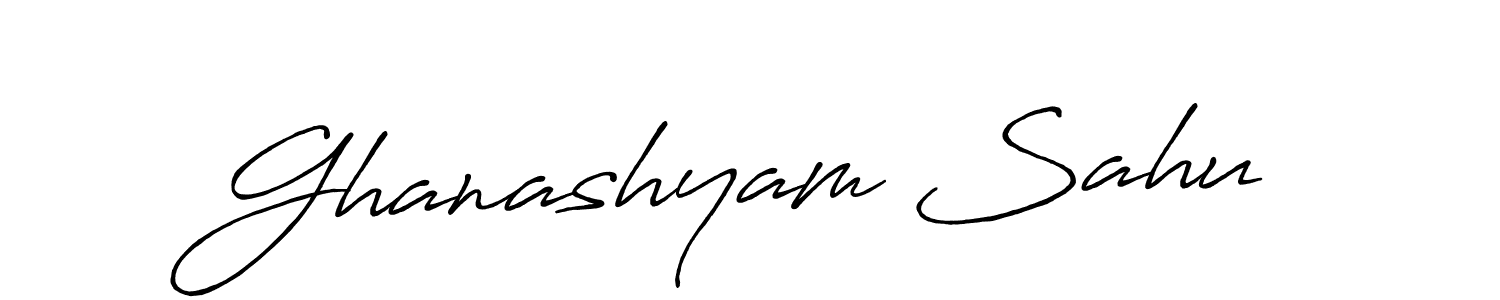 Ghanashyam Sahu stylish signature style. Best Handwritten Sign (Antro_Vectra_Bolder) for my name. Handwritten Signature Collection Ideas for my name Ghanashyam Sahu. Ghanashyam Sahu signature style 7 images and pictures png