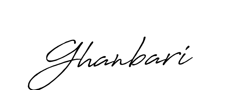 Create a beautiful signature design for name Ghanbari. With this signature (Antro_Vectra_Bolder) fonts, you can make a handwritten signature for free. Ghanbari signature style 7 images and pictures png