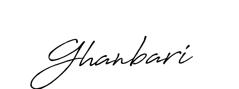 Create a beautiful signature design for name Ghanbari. With this signature (Antro_Vectra_Bolder) fonts, you can make a handwritten signature for free. Ghanbari signature style 7 images and pictures png